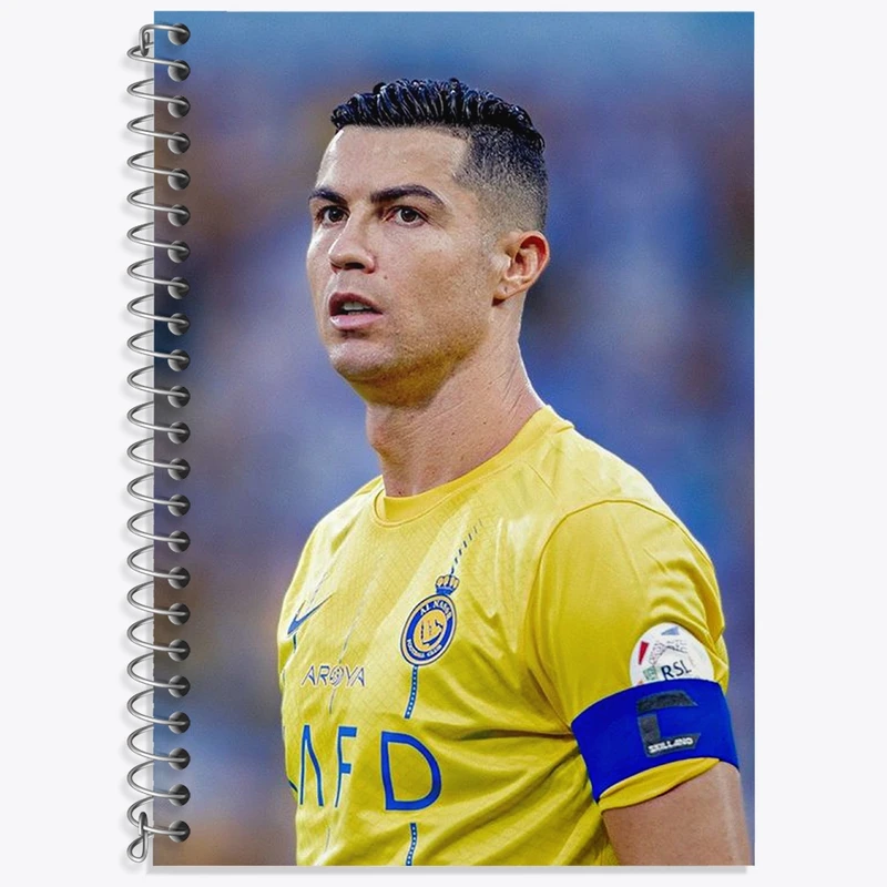 دفتر زبان 50 برگ خندالو مدل دو خط طرح کریستیانو رونالدو کد 36390