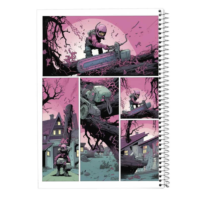 دفتر نقاشی 50 برگ مدوپد مدل ChainSaw Man کد DF10930