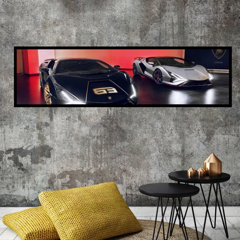 تابلو بکلیت طرح اتومبیل ماشین لامبورگینی مدل کشیده B-7885