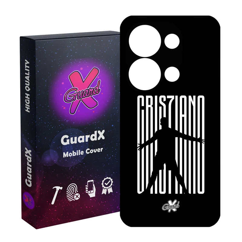 کاور گارد ایکس طرح CR7 مدل Glass10115 مناسب برای گوشی موبایل شیائومی Poco X6 5G / Note 13 Pro 5G