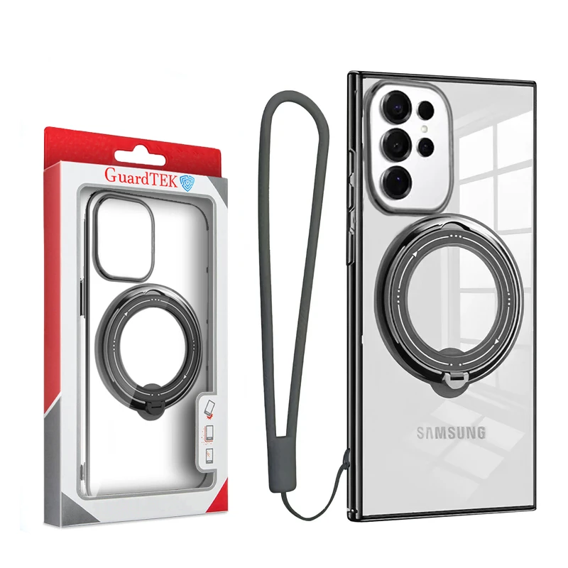 کاور گاردتک آساک مدل Ring Stand Strap مناسب برای گوشی موبایل سامسونگ Galaxy S24 Ultra به همراه بند 
