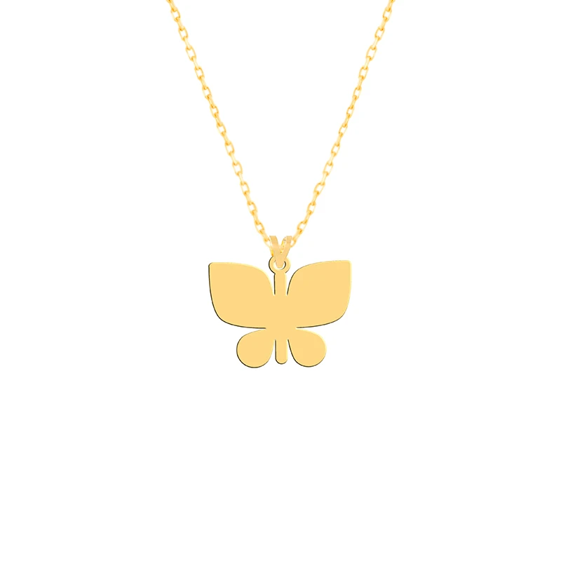 گردنبند طلا 18 عیار زنانه فرشته مدل پروانه   WNLZ-000520