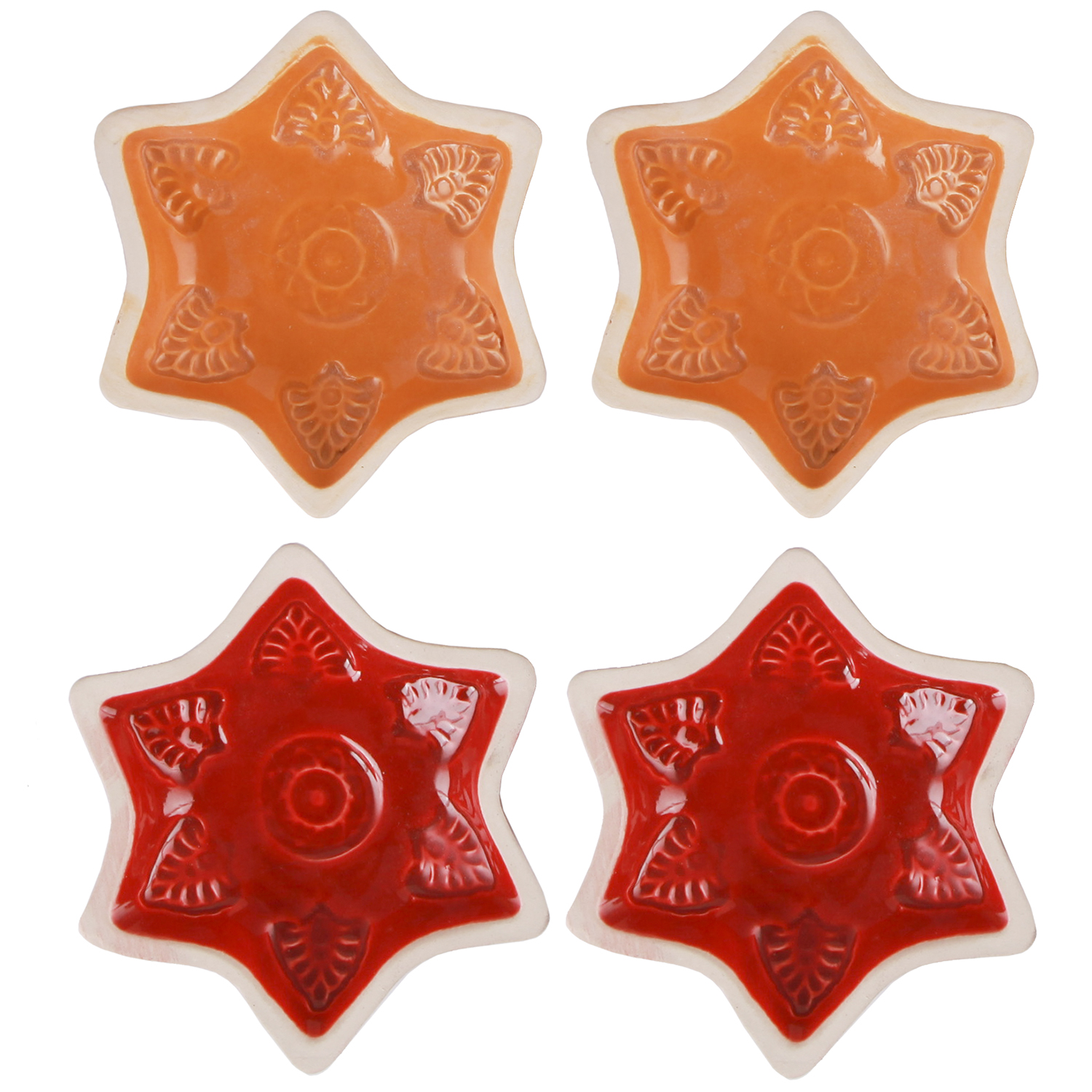 ظرف سرامیکی طرح ستاره کد 86135 مجموعه 4 عددی