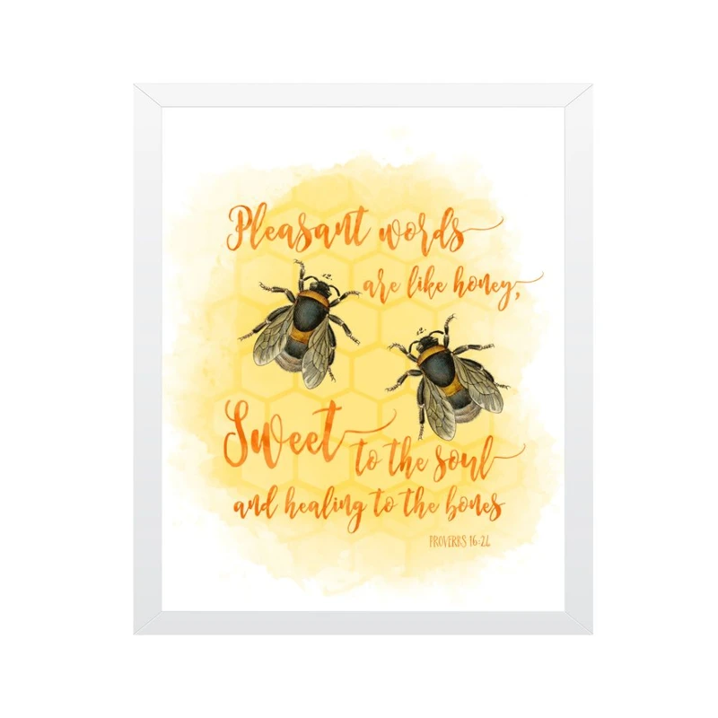 تابلو مدل کلمات خوشایند مانند عسل هستند