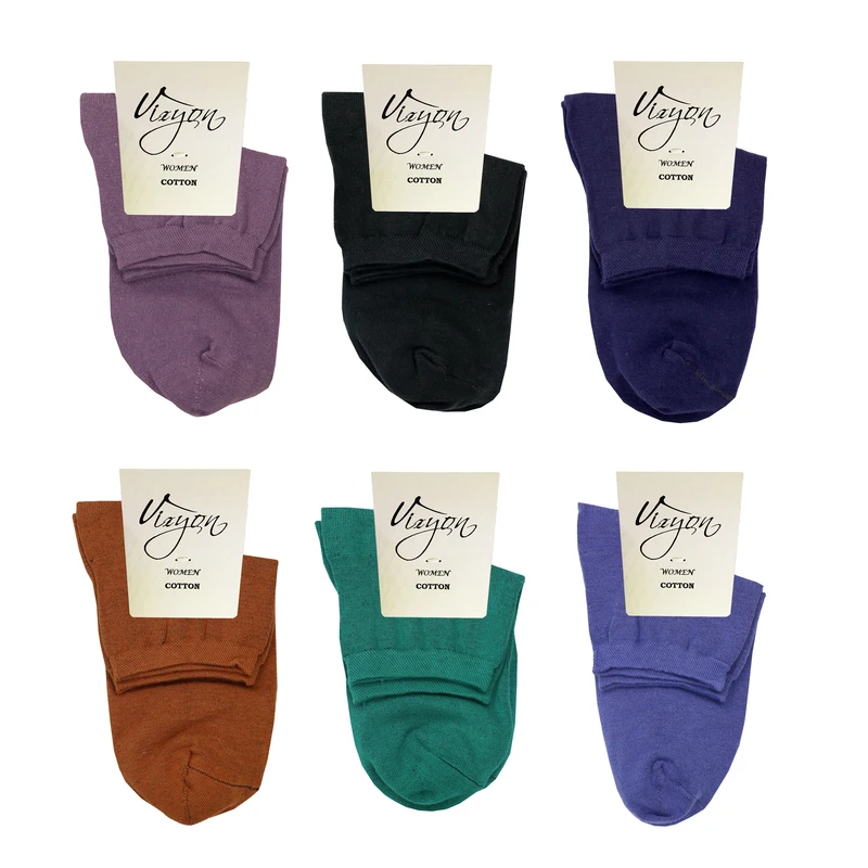 جوراب زنانه ویزیون کد VFS202-6Z4 بسته 6 عددی