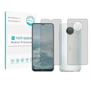 Rockspace model HyMTT Matte screen protector suitable for Nokia G20 mobile phone along with back protector