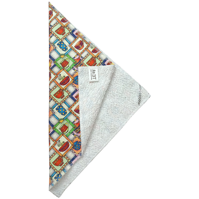 دستمال نظافت آشپزخانه بی تی مدل میکروفایبر طرح فنجان کد 30x30W231 بسته 2 عددی دستمال نظافت آشپزخانه بی تی مدل میکروفایبر طرح فنجان کد 30x30W231 بسته 2 عددی