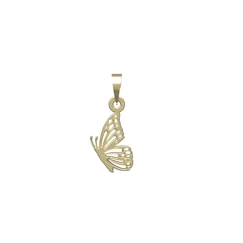 آویز گردنبند طلا 18 عیار زنانه مدوپد مدل پروانه کد PA1-13777 -  - 2