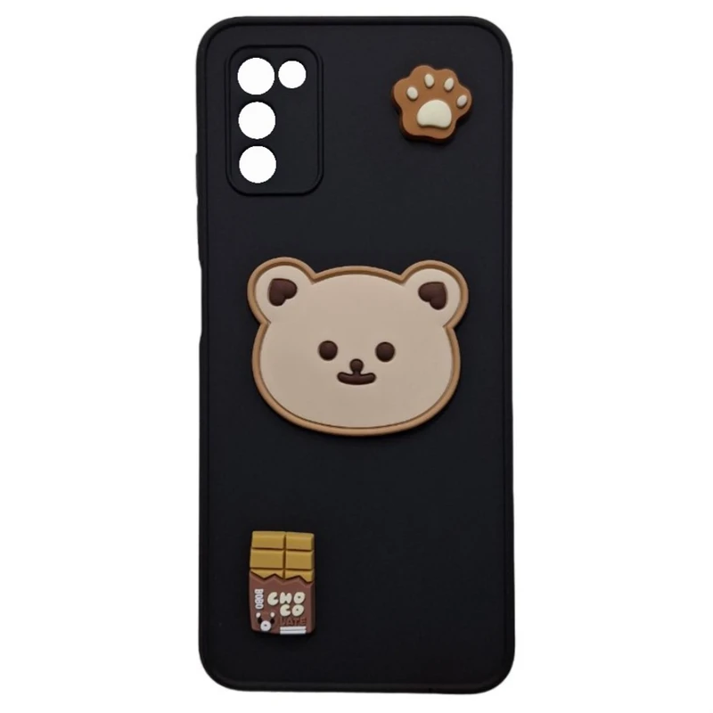 کاور طرح عروسک سیلیکونی مدل A03s مناسب برای گوشی موبایل سامسونگ Galaxy A03S