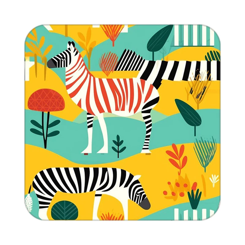 زیر لیوانی کاکتی طرح حیوانات رنگی مدل mp26306