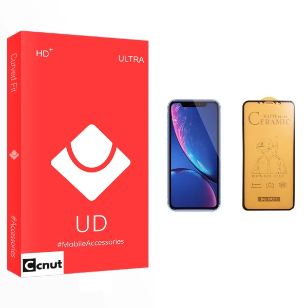 محافظ صفحه نمایش سرامیکی کوکونات مدل UD مناسب برای گوشی موبایل اپل iPhone XR