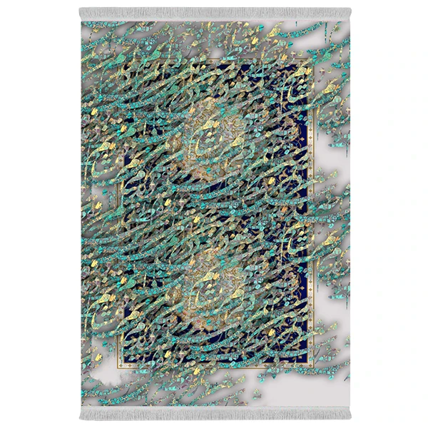 فرش پارچه‌ای دفه مدل فرشینه طرح مدرن کد 1135