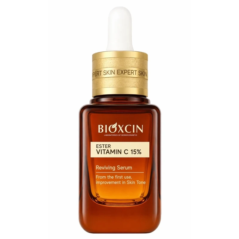 سرم ضد چروک بیوکسین مدل Vitamin C مناسب برای انواع پوست حجم 30 میلی لیتر