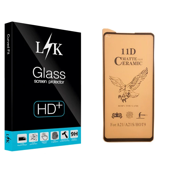محافظ صفحه نمایش سرامیکی ال کی مدل +LITE مناسب برای گوشی موبایل سامسونگ Galaxy A21