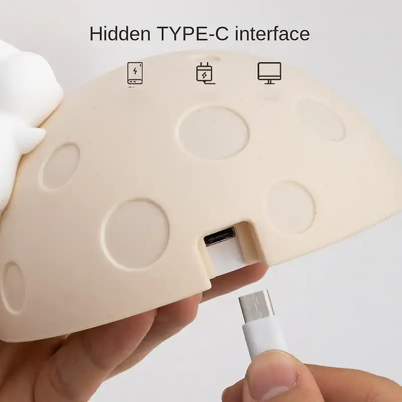 چراغ خواب مدل لمسی خرگوش تنبل Moon Rabbit