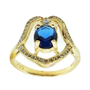 انگشتر زنانه مدل یاقوت کبود کد YS-As5