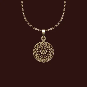 گردنبند طلا 18 عیار زنانه مدوپد مدل هندسی کد X2-1-1039