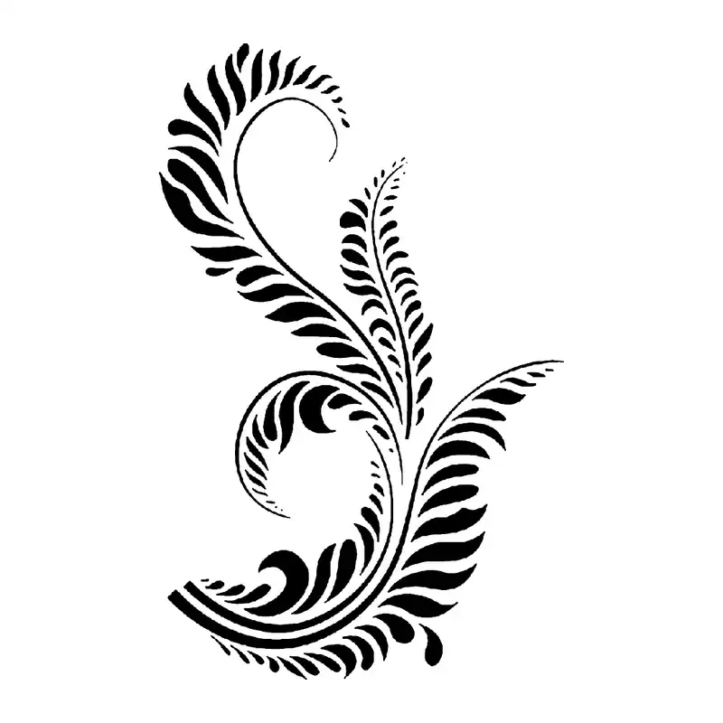 شابلون باتیس آرت طرح پر کد 50-184