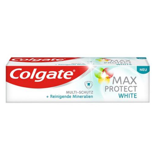 خمیر دندان سفید کننده کلگیت مدل Max potect White حجم 75 میلی لیتر