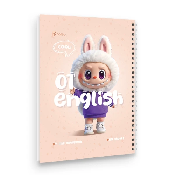 دفتر زبان 60 برگ مدل لبوبو کد01 پالت