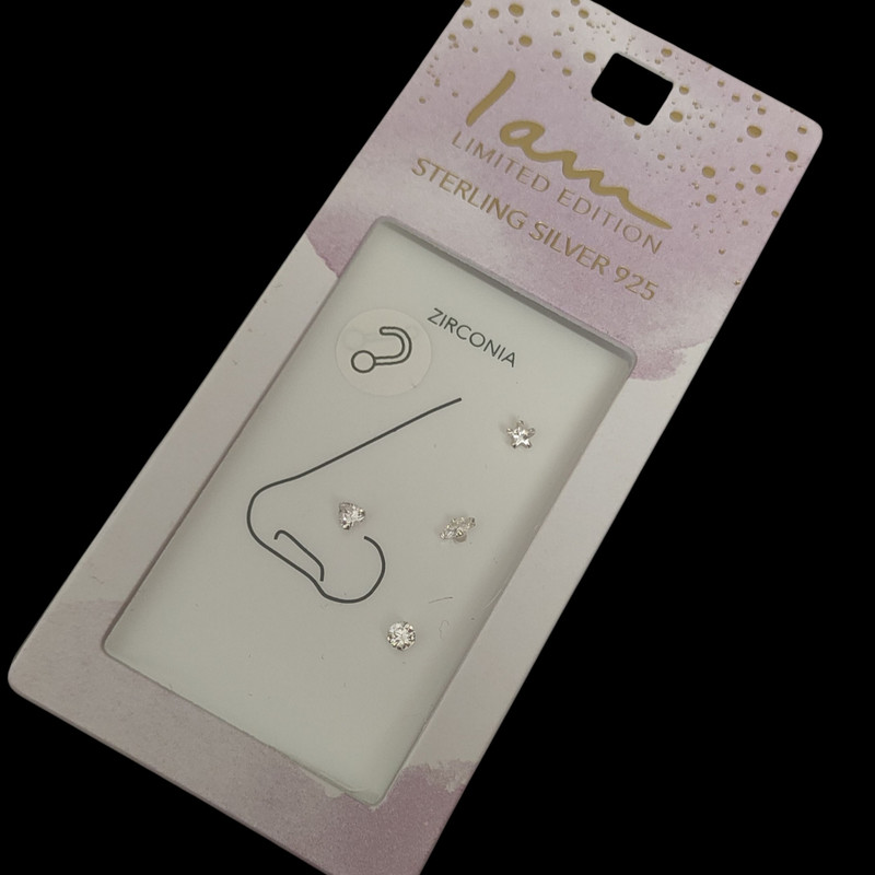 پیرسینگ نقره زنانه آی ام مدل E2727 مجموعه 4 عددی