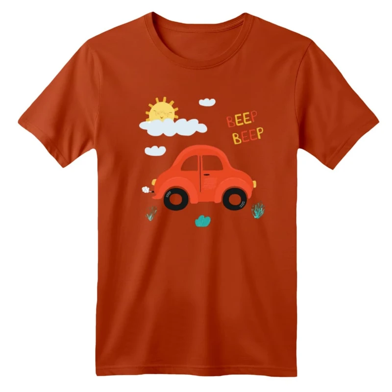 تی شرت آستین کوتاه بچگانه مدل ماشین کد ۴