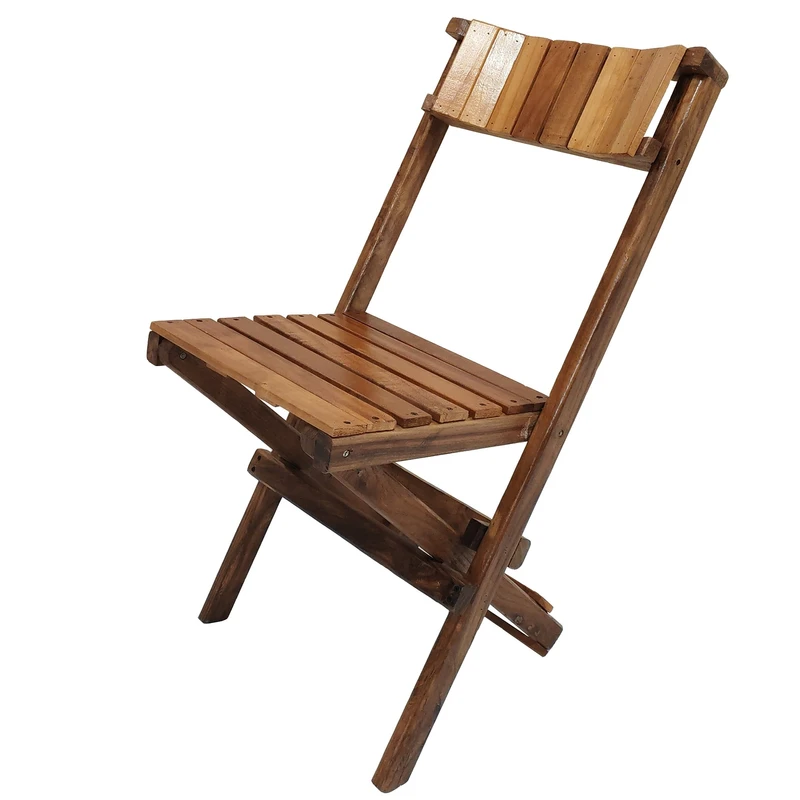 صندلی تاشو سفری مدل چوبی A ارتفاع پایه 47 سانتی متر