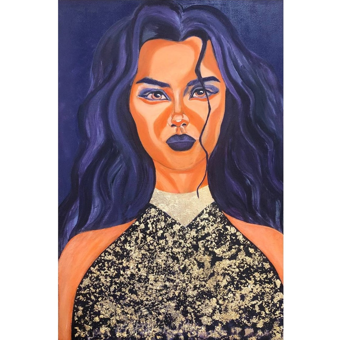 تابلو نقاشی رنگ روغن مدل چهره کد 101