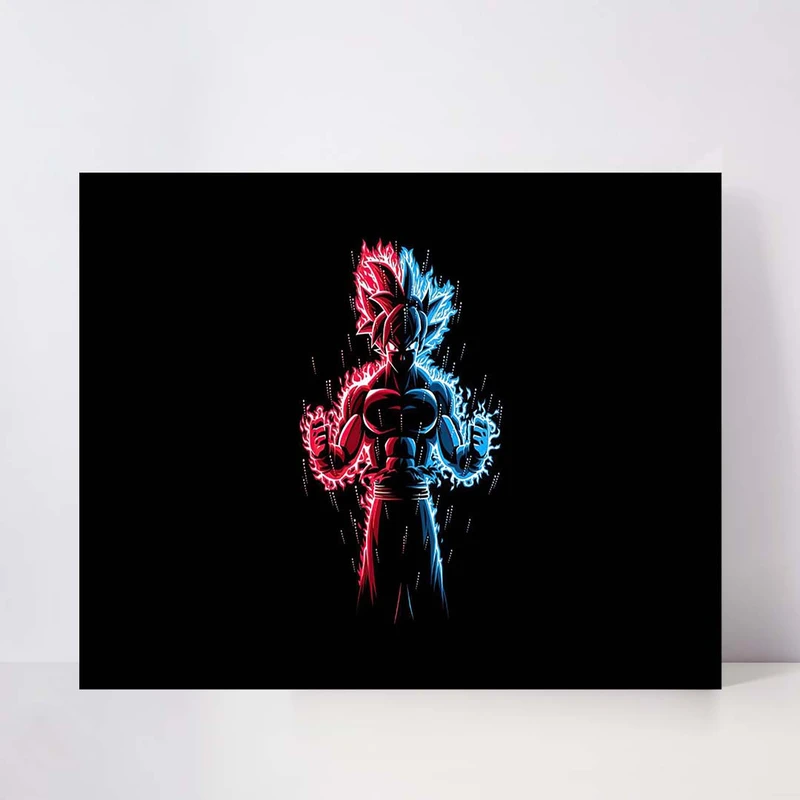 تابلو شاسی مدل god red blue goku dragon ball کد S-12038