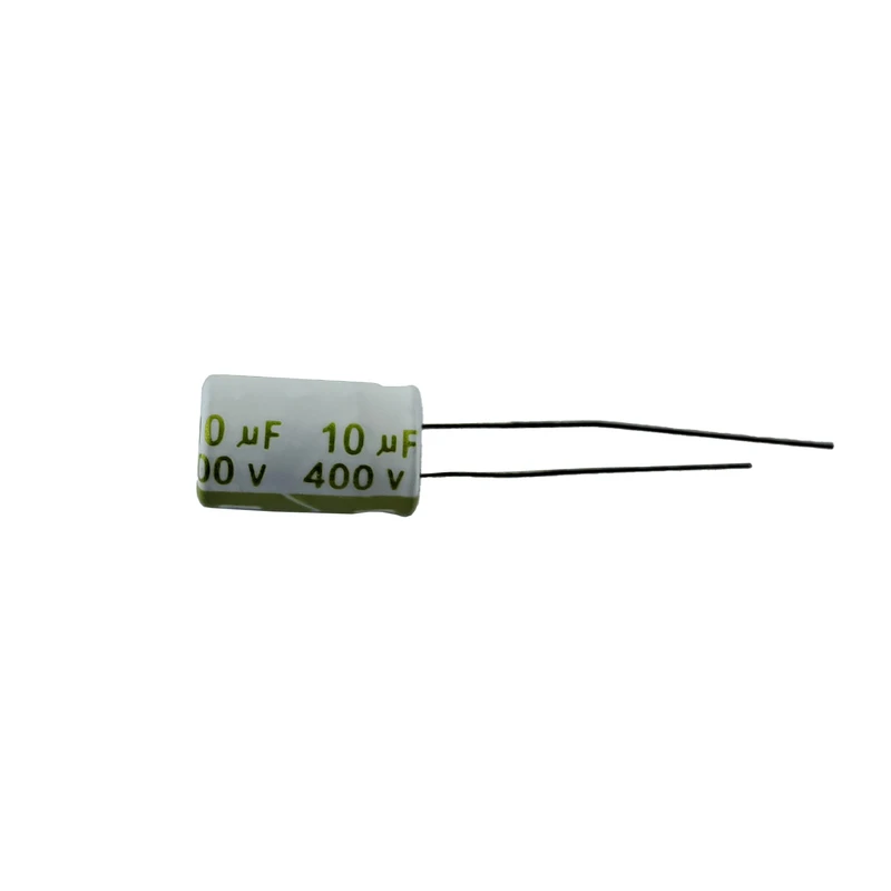 خازن الکترولیت 10uF میکرو فاراد جی دبلیو کو مدل 400V ولت بسته 2 عددی