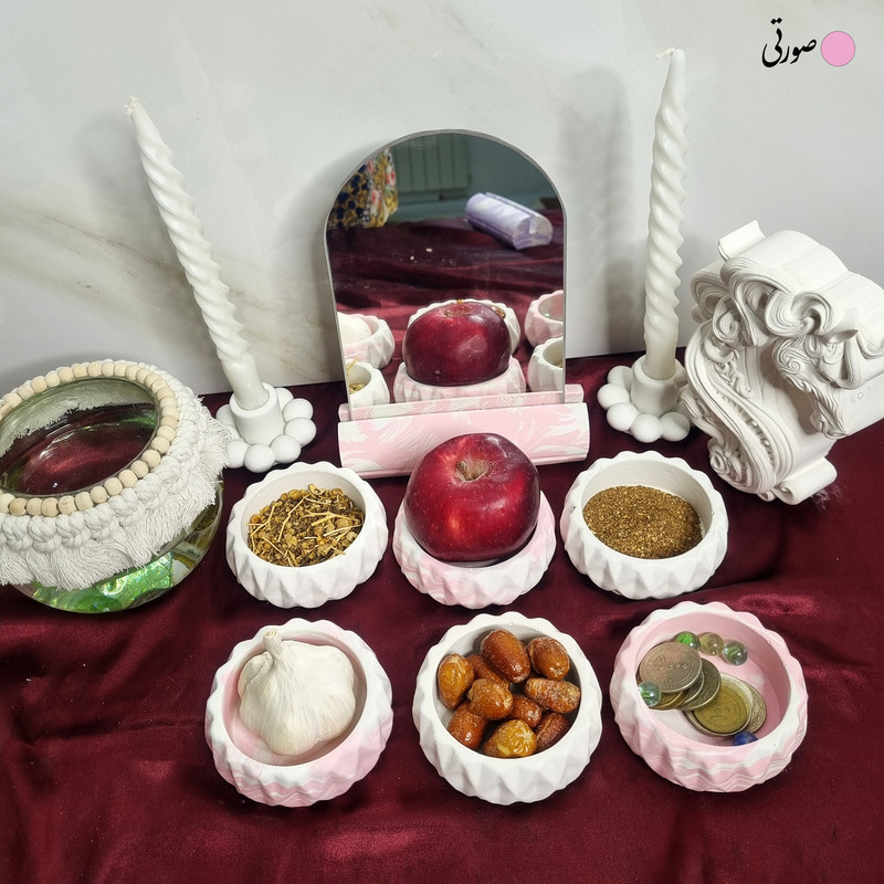 مجموعه ظروف هفت سین 10 پارچه مدل بهار