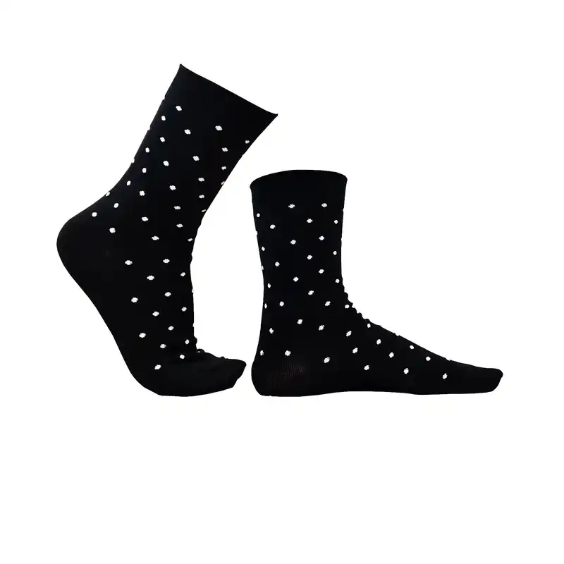 جوراب زنانه مدل ساقدار خال خالی