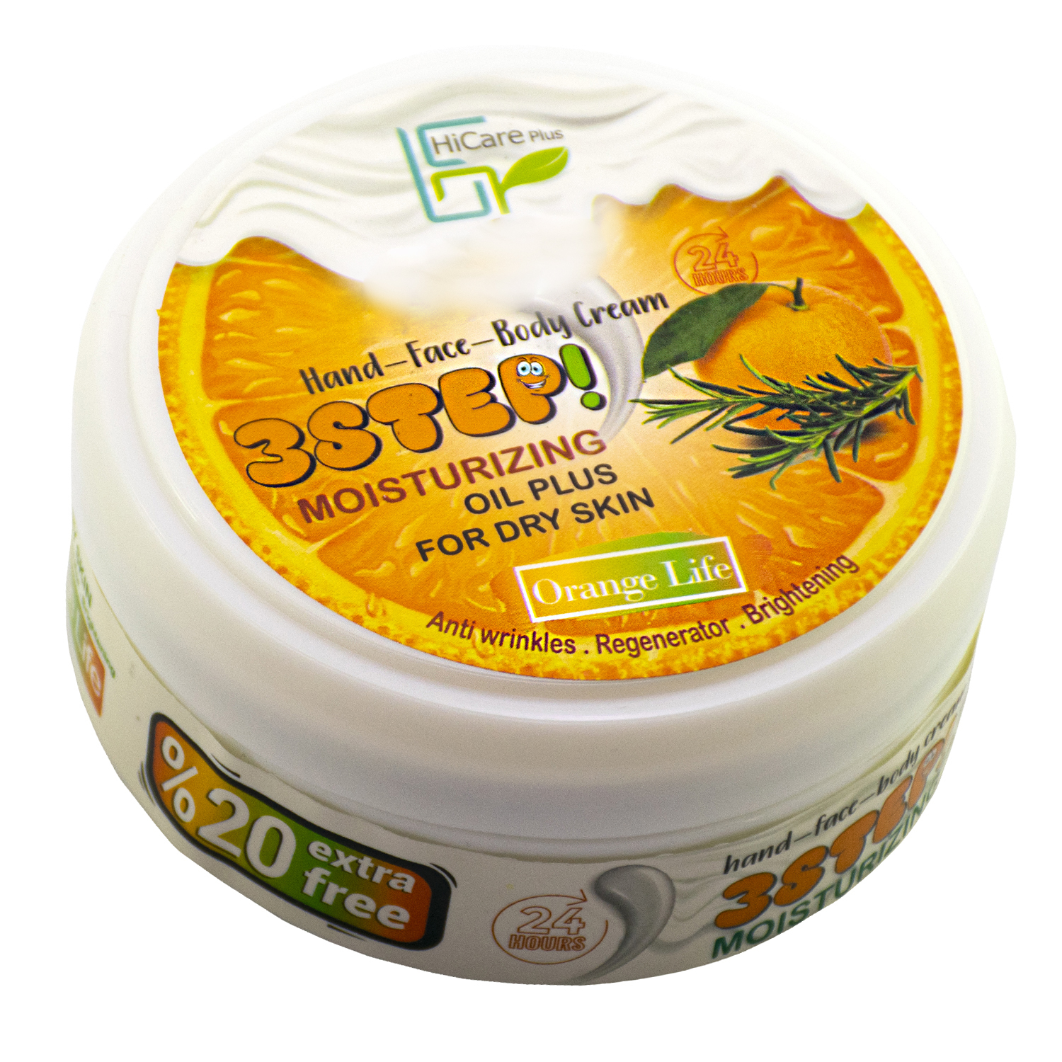کرم مرطوب کننده هایکر پلاس مدل Orange Life حجم 180 میلی لیتر 