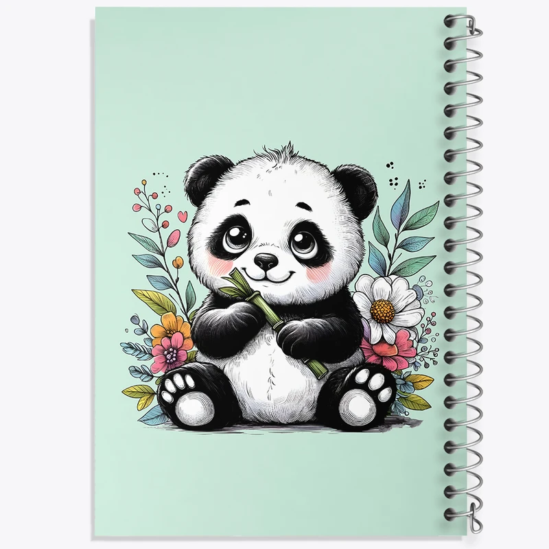 دفتر ژورنال نویسی 50 برگ خندالو مدل نقطه ای طرح پاندا بامزه کد N5770