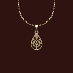 گردنبند طلا 18 عیار زنانه مدوپد مدل هندسی کد W2-1-1201