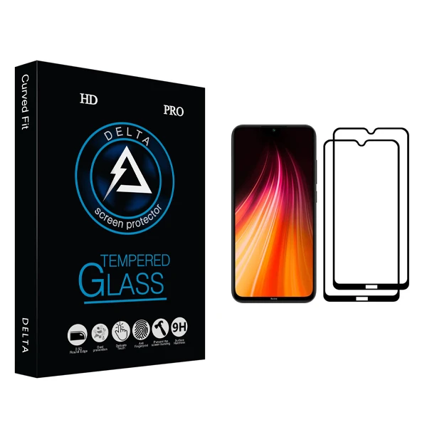 محافظ صفحه نمایش دلتا مدل HD مناسب برای گوشی موبایل شیائومی Redmi Note 8 بسته دو عددی
