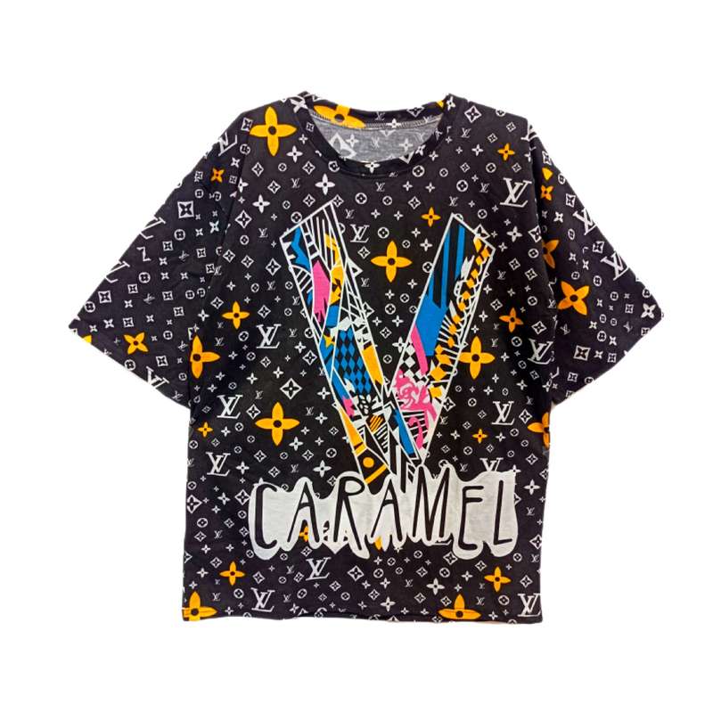 تی شرت آستین کوتاه دخترانه مدل کارامل