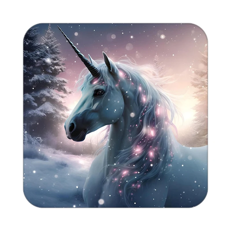 زیر لیوانی کاکتی طرح اسب تک شاخ و یونیکورن مدل mp31542