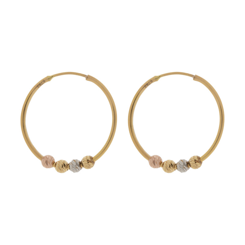 گوشواره طلا 18 عیار زنانه با طرح ال برناردو مدل DK464