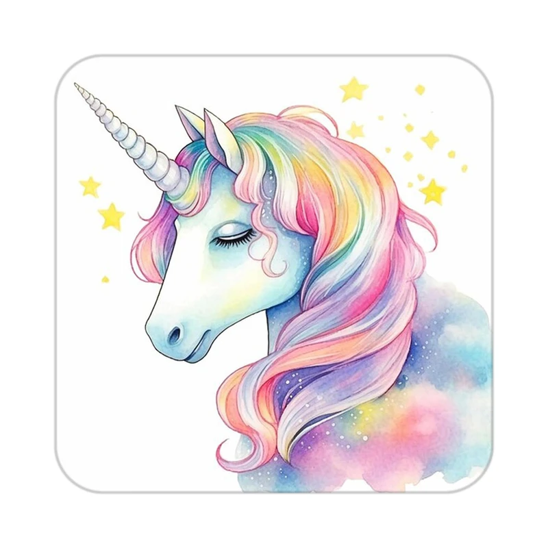 زیر لیوانی کاکتی طرح اسب تک شاخ و یونیکورن مدل mp33308