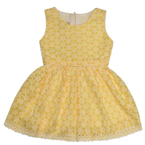 پيراهن دخترانه ماي کيد مدل سوزن دوزي شالين