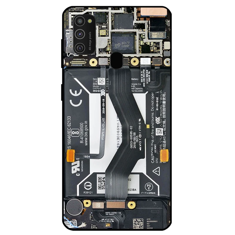 کاور مگافون طرح برد موبایل مدل 8004 مناسب برای گوشی موبایل سامسونگ Galaxy M21 2021         