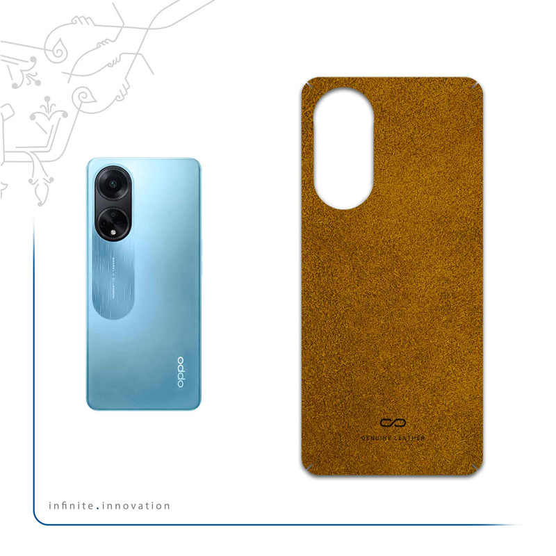 برچسب پوششی ماهوت مدل Brown-Chamois-Leather مناسب برای گوشی موبایل اپو A98