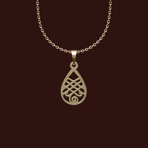 گردنبند طلا 18 عیار زنانه مدوپد مدل هندسی کد W2-1-1152