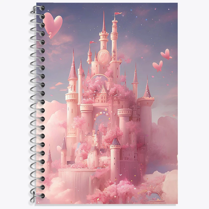 دفتر زبان 50 برگ خندالو مدل دو خط طرح قصر کد N4718