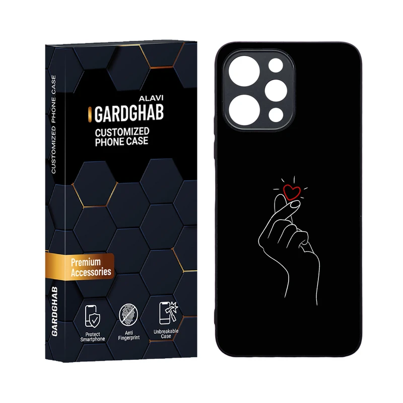 کاور گارد قاب مدل دورژله ای عاشقانه مناسب برای گوشی موبایل شیائومی Redmi 12 4G / 12 5G