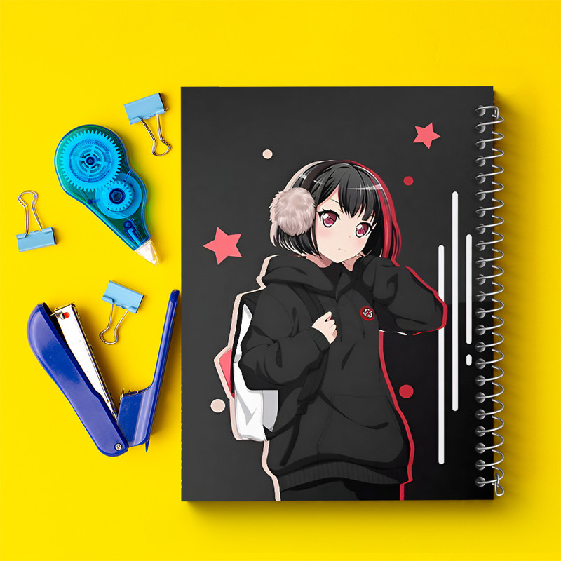 دفتر مشق 100 برگ خندالو طرح دختر انیمه ای کد N3394