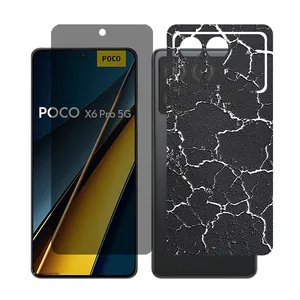 Glass Together model privacy Screen Protector Suitable for Xiaomi Poco X6 Pro Mobile Phone with Back cover sticker