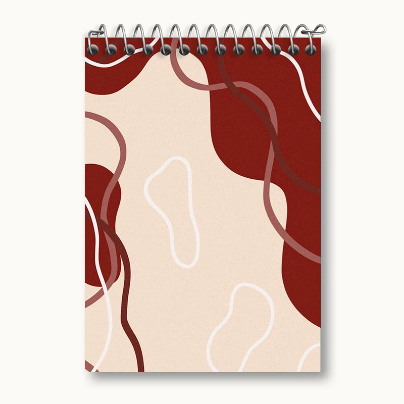 دفتر یادداشت 50 برگ خندالو طرح مینیمال رنگ قرمز کد N2775