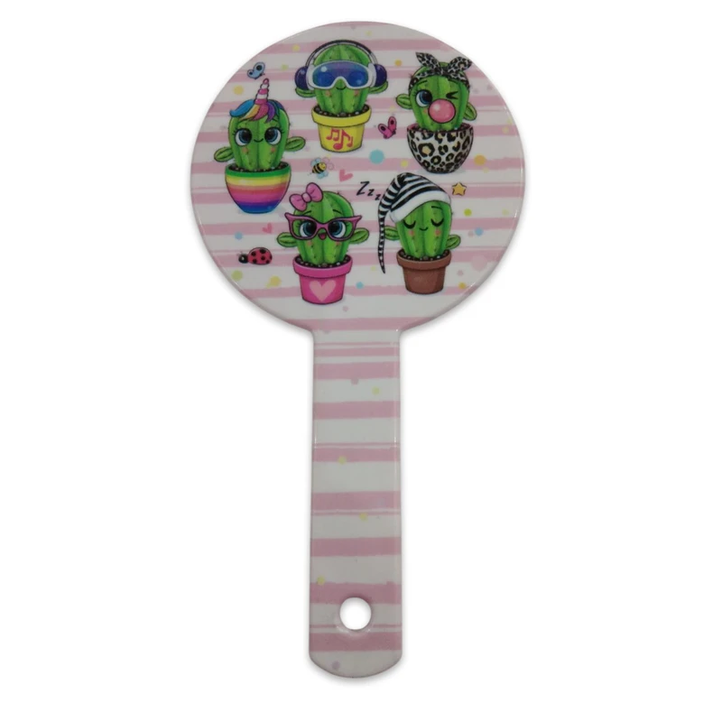 آینه آرایشی طرح کاکتوس شاد گرد کد 16433